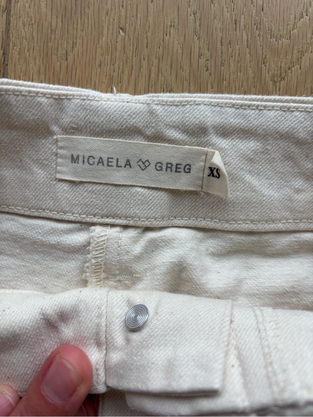 Micaela Greg Seamed Jean Ivory Patch XS - Picture 5 of 8